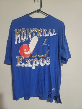 Vintage Montreal‎ Expos T-Shirt Size Large Single Stitch 1990 Baseball